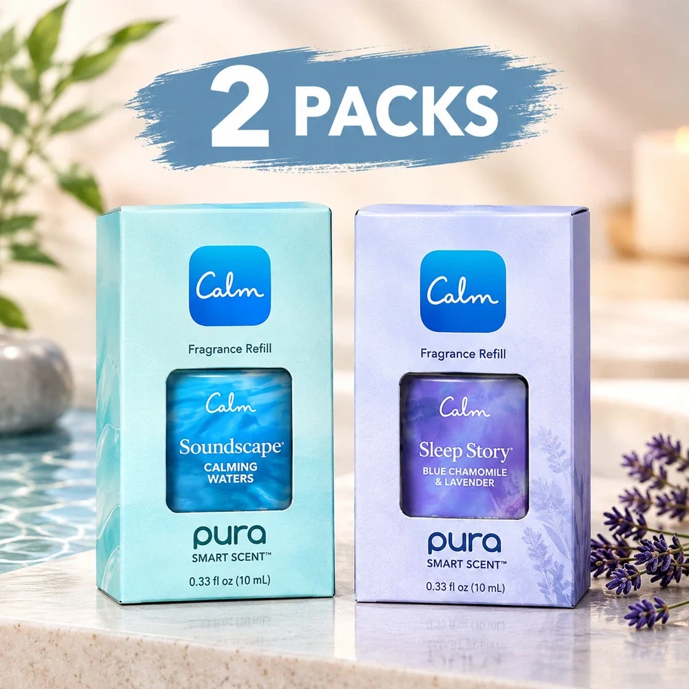 Pura x Calm Smart Scents Fragrance Refills 2 Pack – Soundscape & Sleep Story